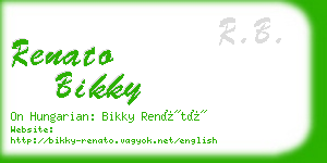 renato bikky business card